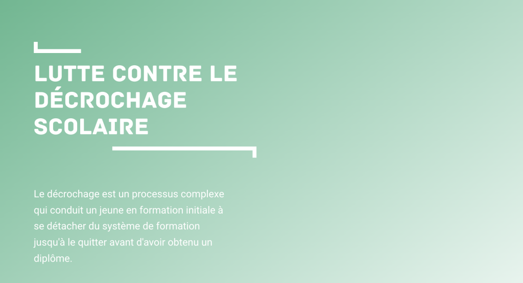 Lutte contre le décrochage scolaire