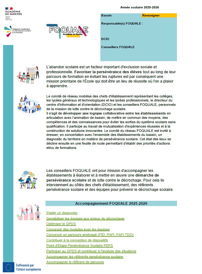 Présentation Actions FOQUALE